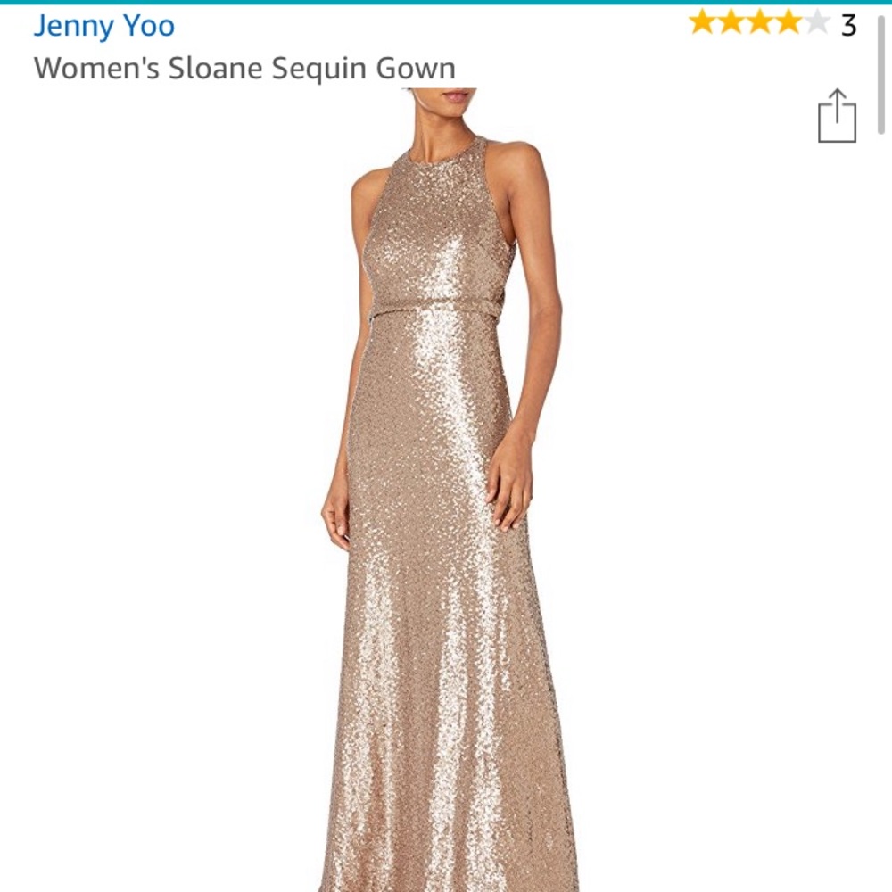 Jenny Yoo Gold Sequin Gown